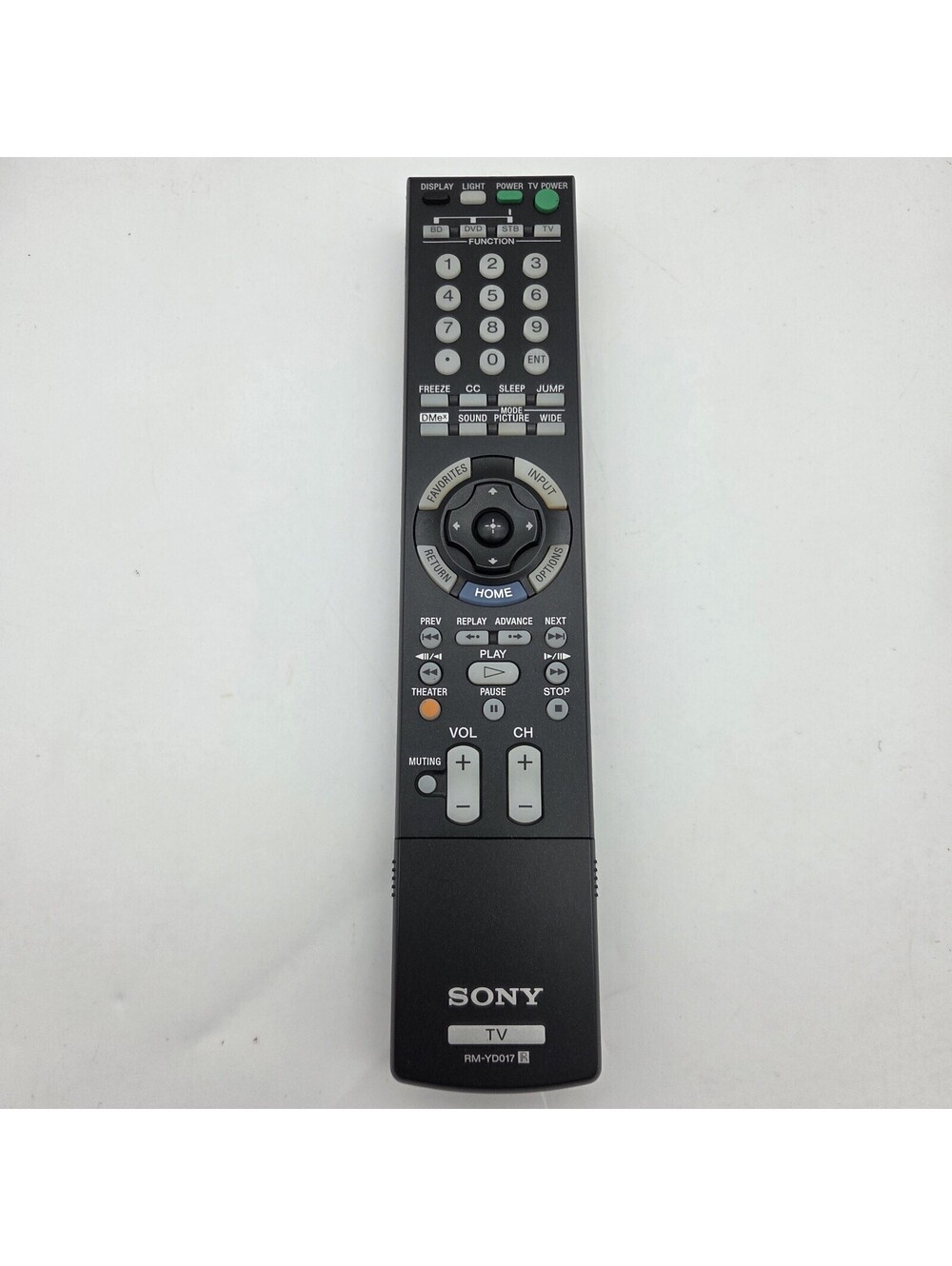 Genuine Sony RM-YD017 Bravia LCD TV Remote - KDL-40W3000 KDL-40XBR4 KDL-46X4500